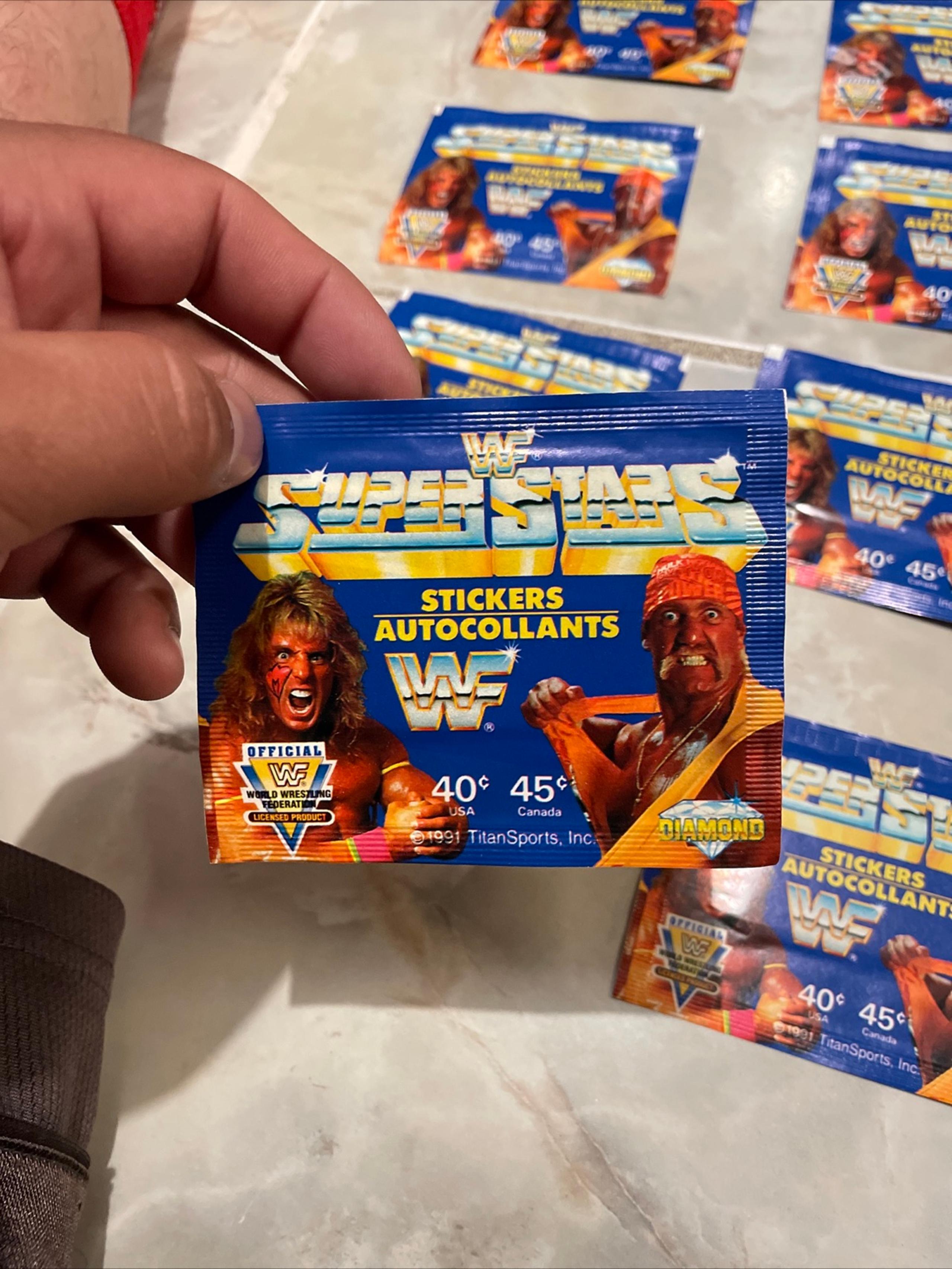 Lot Of WF Superstars Stickers Wrestling Hulk Hogan Lot
