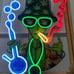 Alien Marijuana Leaf Neon Signs Cannabis Weed LED Neon Lights