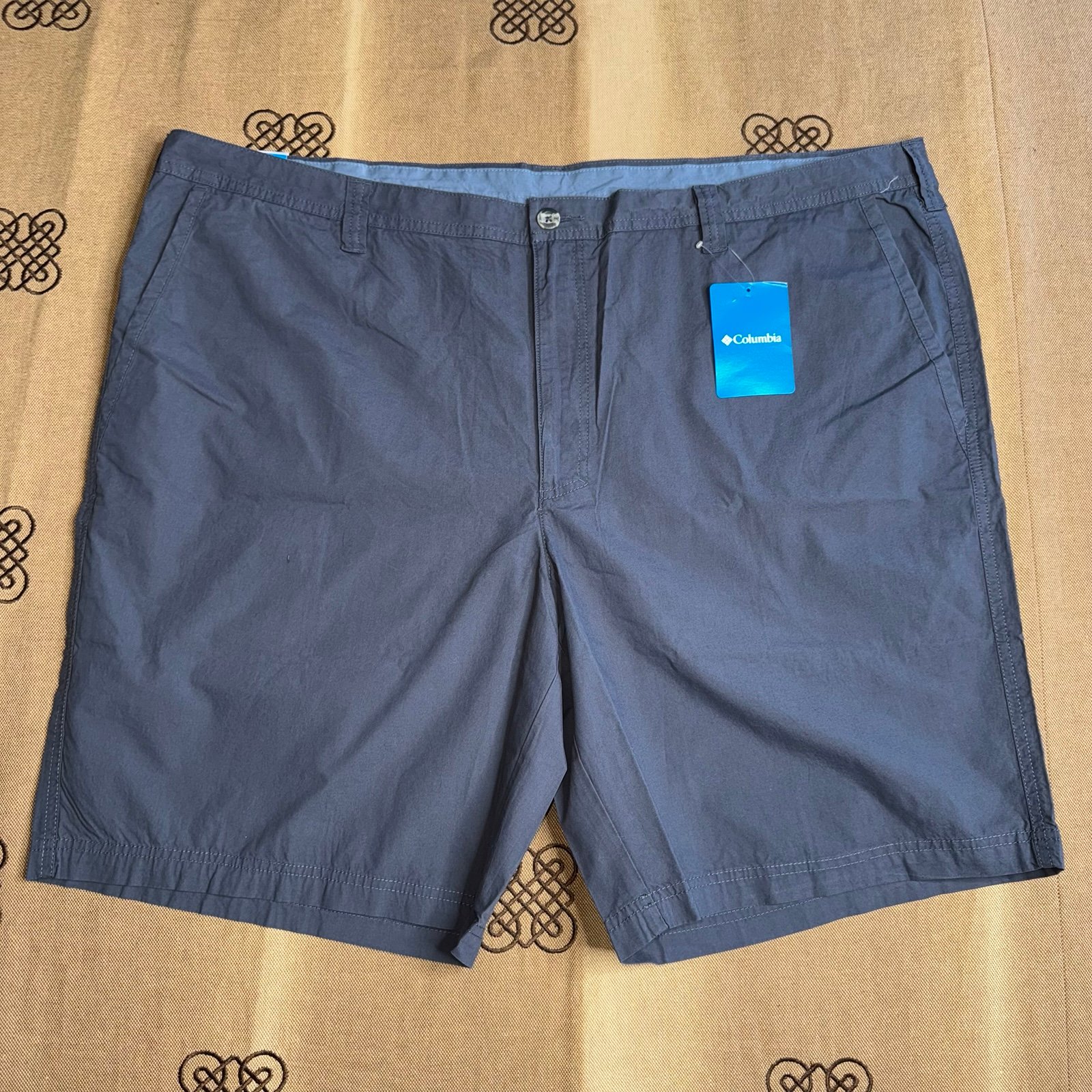 Columbia NWT! AS4471-365 Men'S Washed Out Grey Chino Shorts Regular Fit Size 48