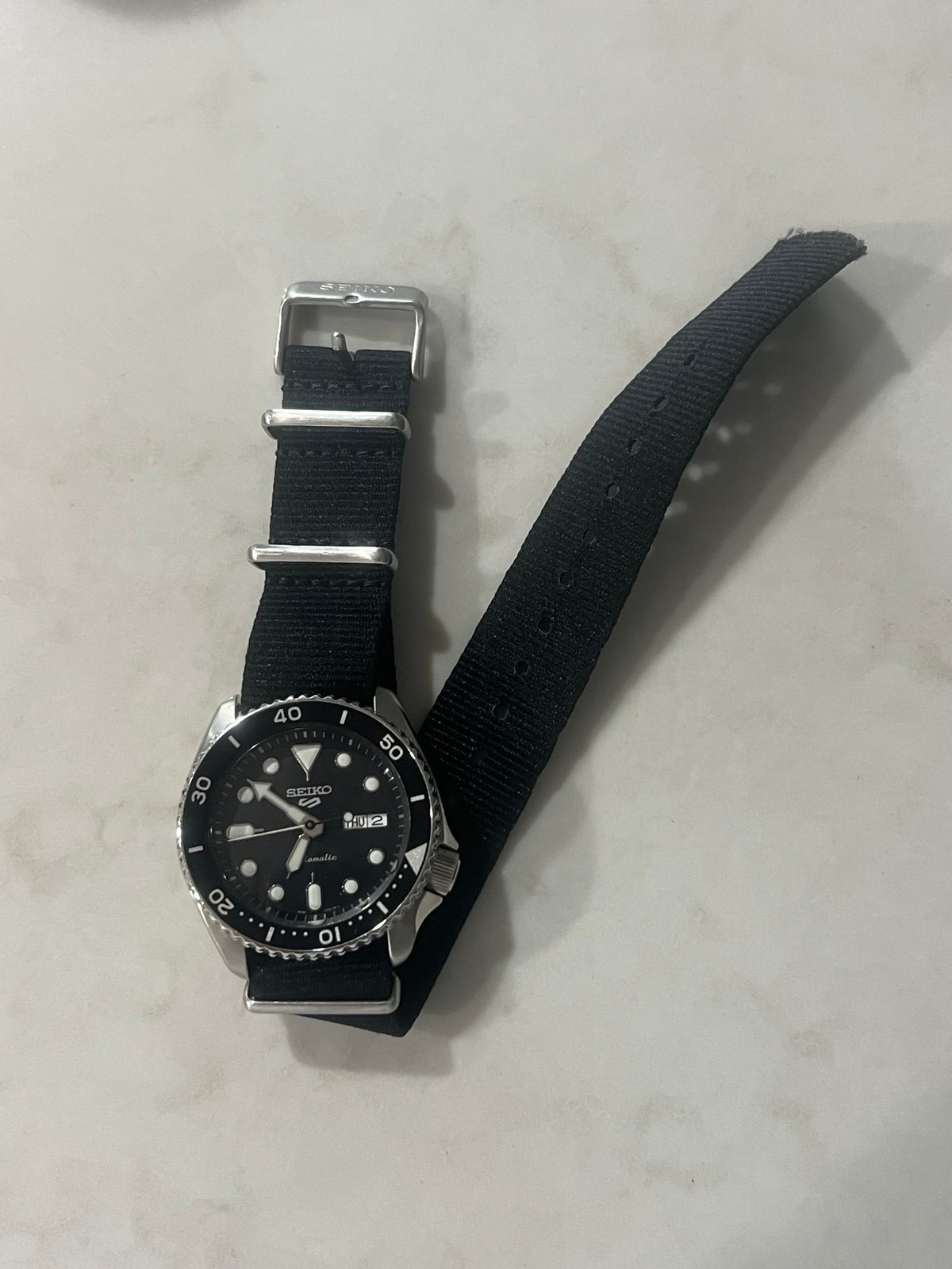 Seiko 5 Sports Men's Black Watch - SRPD55K1