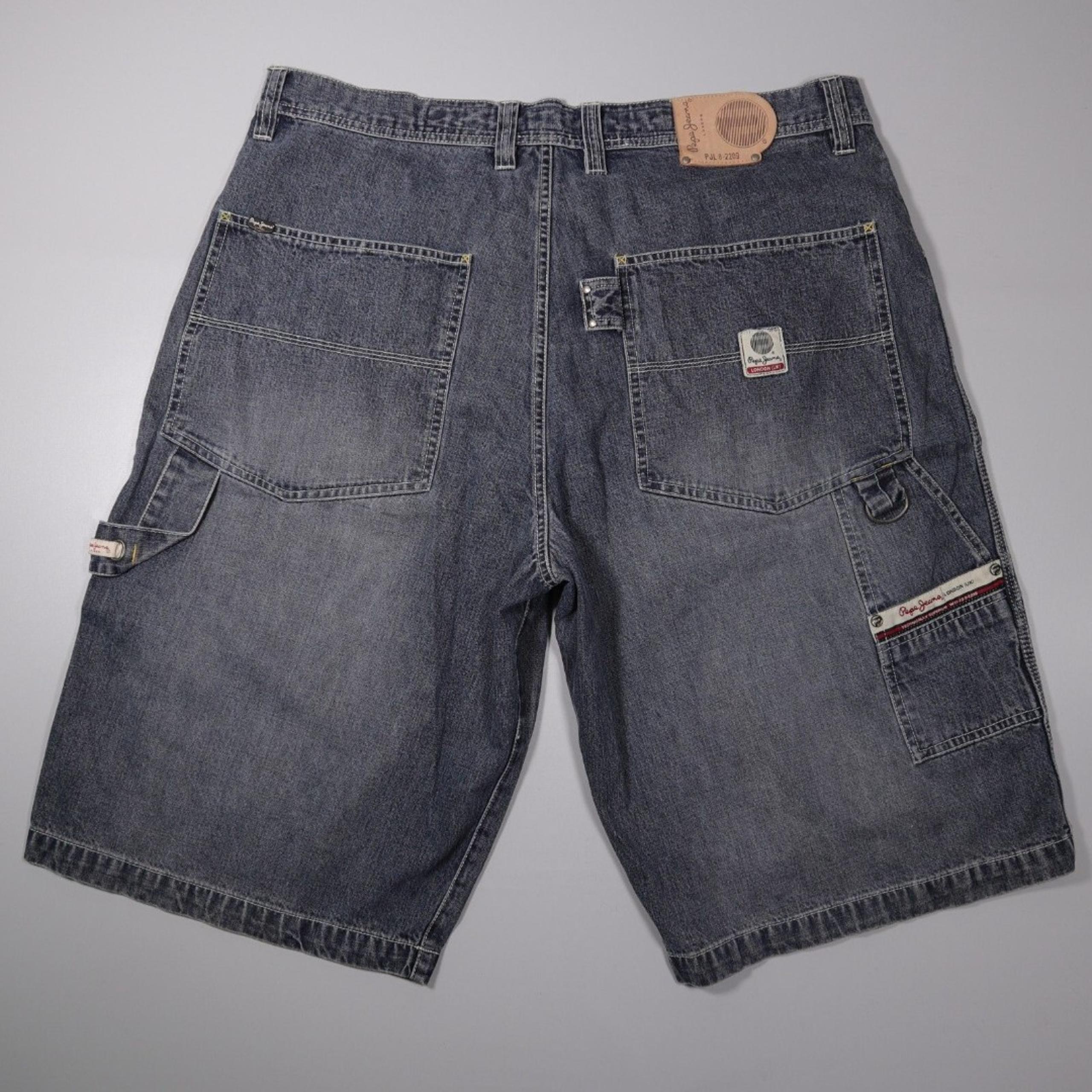 Pepe Jeans London Denim Shorts Hip Hop 90's Style Baggy Cotton Men's Size 40