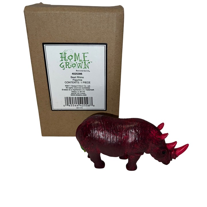 Vintage Home Grown By Enesco Beet Rhino Figurine