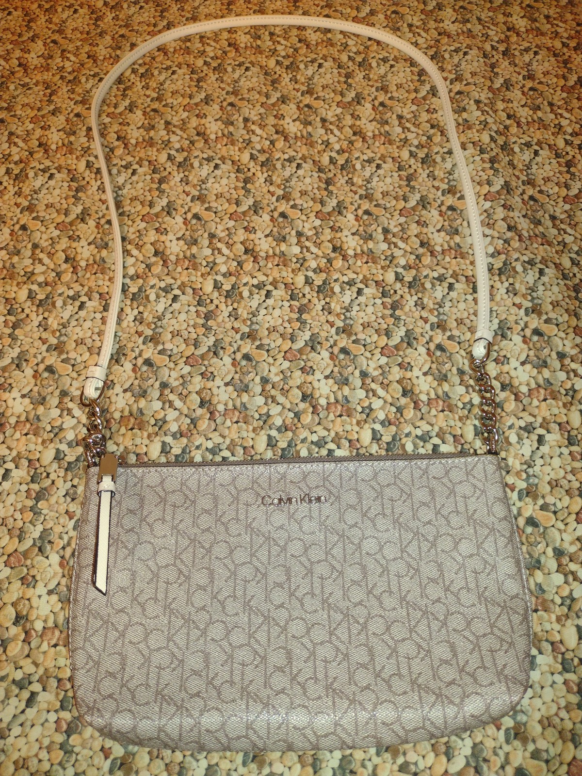 CALVIN KLEIN ( CK ) ALL OVER LOGO CROSSBODY BAG
