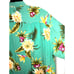 Two Palms Mens VINTAGE Sea Green Floral Made in Hawaii Hawaiian shirt Size XL