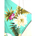 Two Palms Mens VINTAGE Sea Green Floral Made in Hawaii Hawaiian shirt Size XL