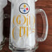 Vintage Pittsburgh Steelers 50 Seasons Gold Cup Beer Mugs