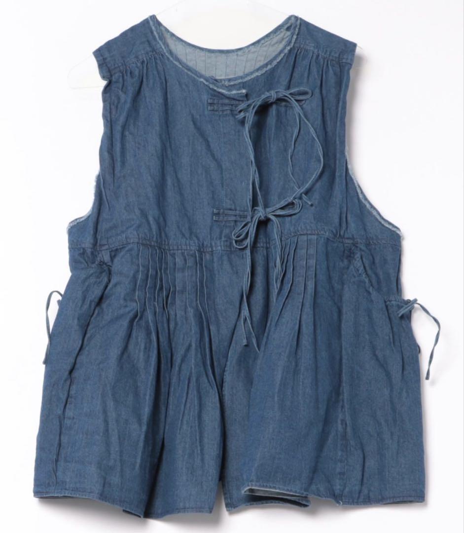 niko and ... Pintuck 2WAY Vest Indigo