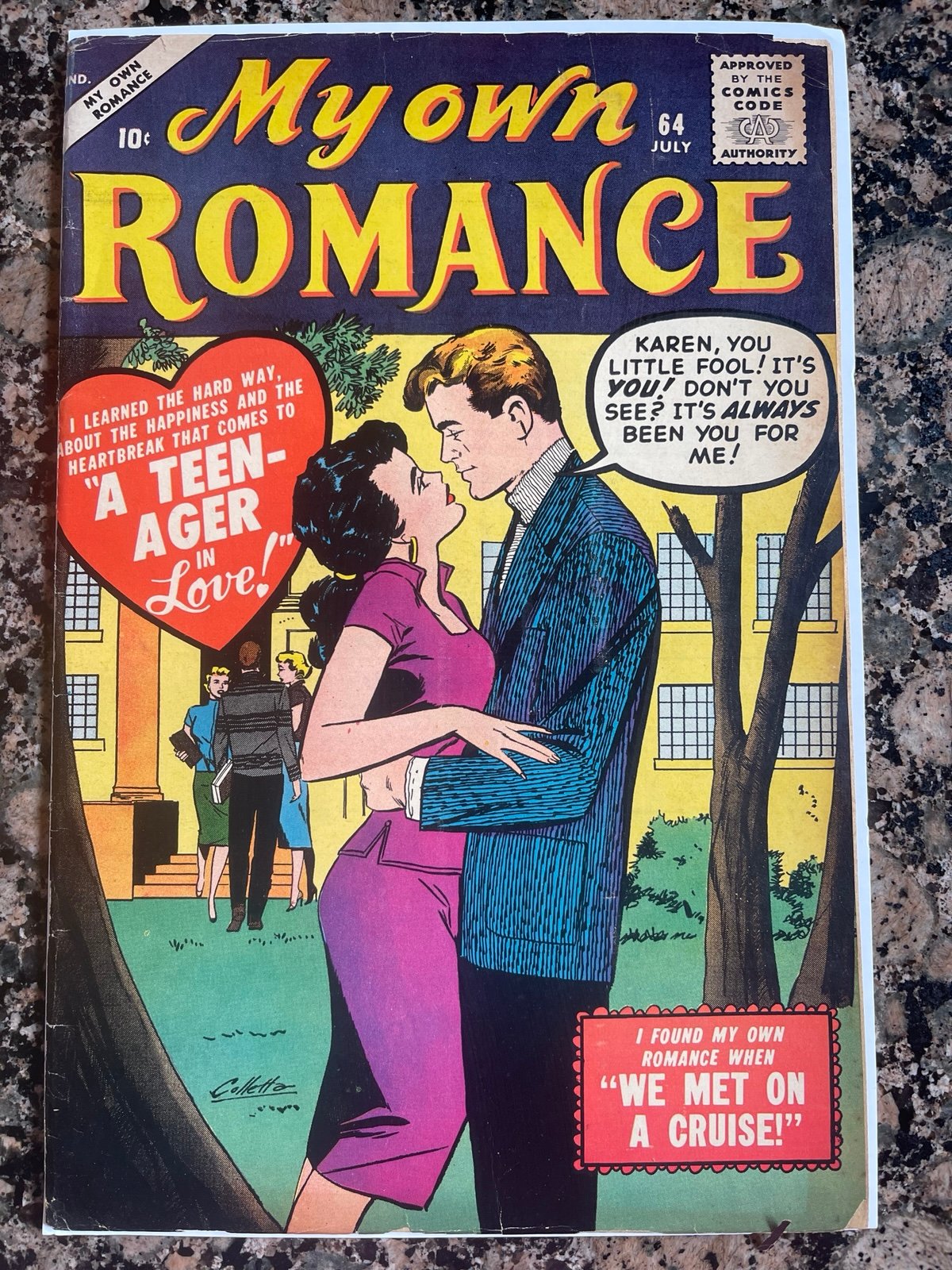 My Own Romance 64 VG/4.0 Stan Lee SCARCE .10 Atlas from 1958 Vince Colletta Art