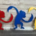 Barrel Of Monkeys Metal Art 3 Pieces 14 x 12 Made in USA