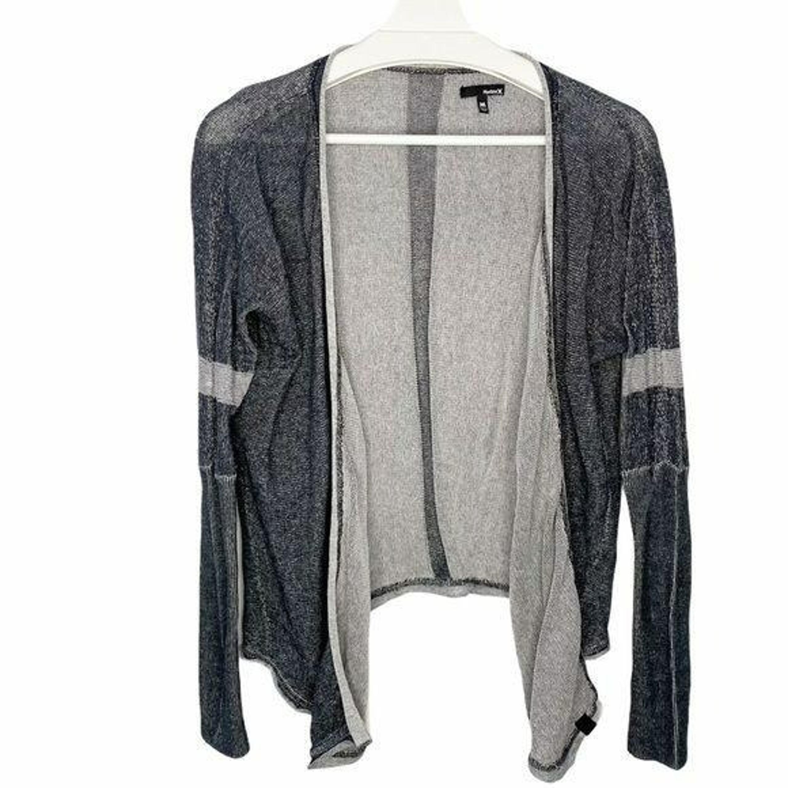 HURLEY Open Front Cotton Cardigan Sweater M