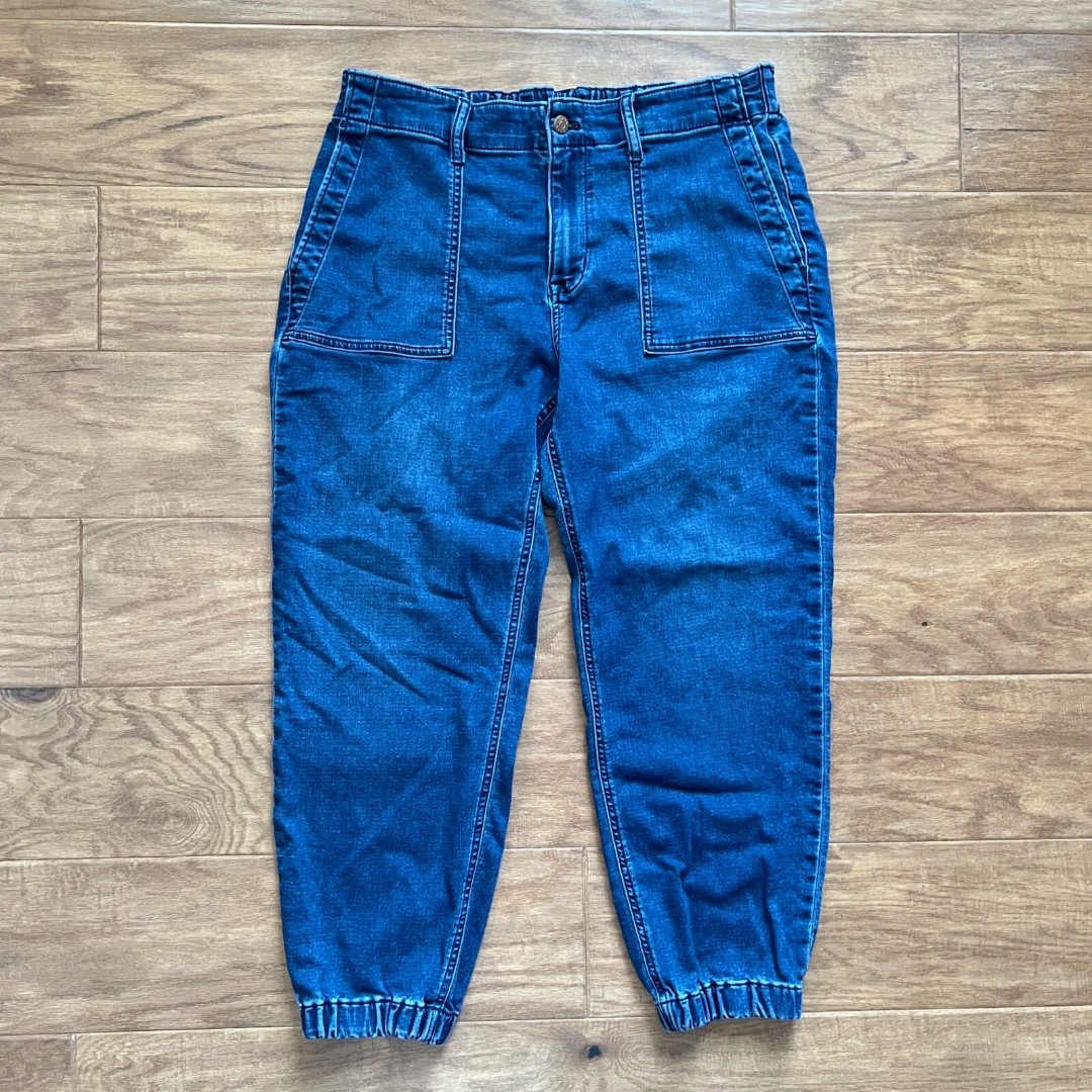 J.Crew Factory Utility Jogger Jean in Signature Stretch+ Size 32 Medium Wash