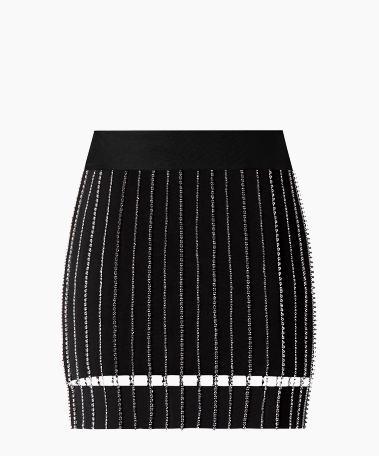 1890 Hervé Léger Crystal Chain-Embellished Miniskirt size xxs