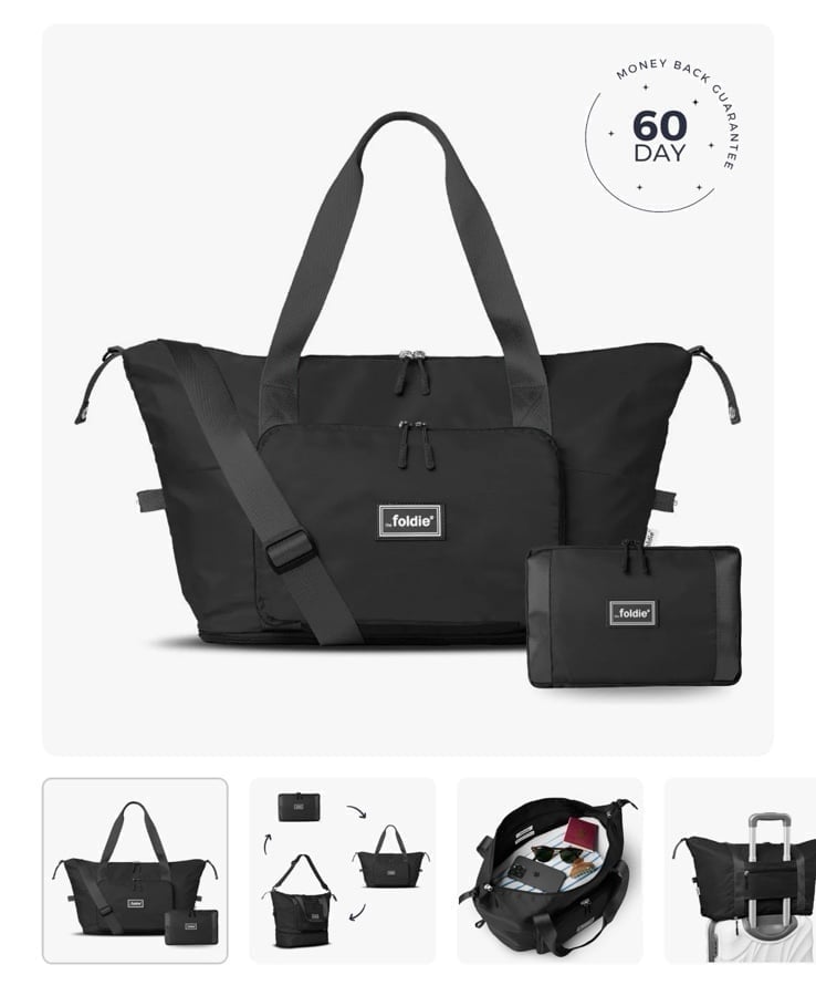 Black Foldie Bag