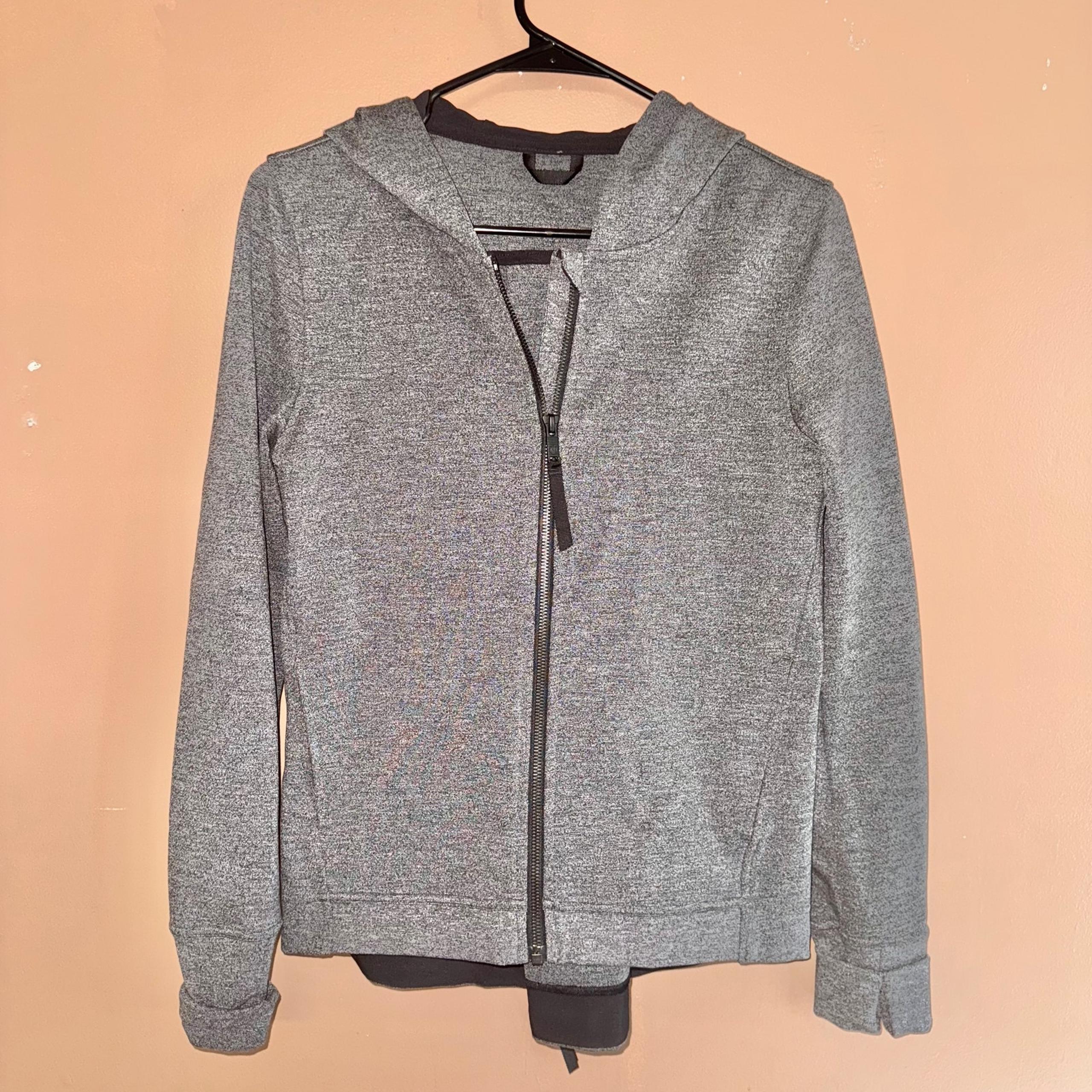 Lululemon Athletica Womens City Trek Full Zip Hoodie Sweatshirt Heathered Gray 4