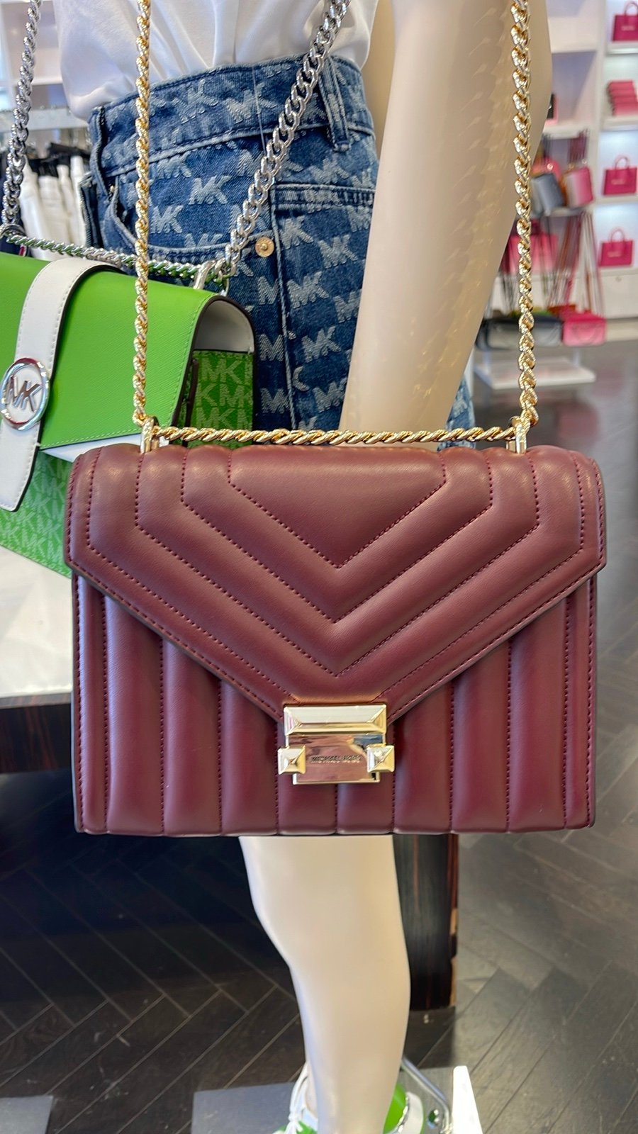 michael kors whitney large quilted bag