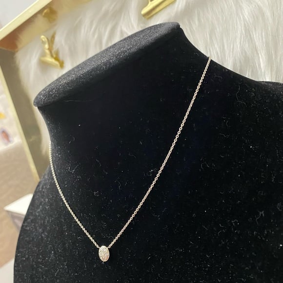 Elegant Sterling Silver 925 Diamonique Necklace