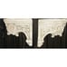 2 Terracotta Outdoor Garden Roman Scroll Shelf Sconces Shabby Chic