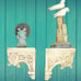 2 Terracotta Outdoor Garden Roman Scroll Shelf Sconces Shabby Chic