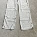 Alp N Rock Wide Leg Linen Pants Women's LARGE White Button Fly Trousers Pockets