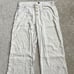 Alp N Rock Wide Leg Linen Pants Women's LARGE White Button Fly Trousers Pockets