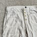 Alp N Rock Wide Leg Linen Pants Women's LARGE White Button Fly Trousers Pockets