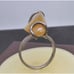 Modernist Ring With Yellow Agate Stone