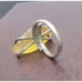 Modernist Ring With Yellow Agate Stone