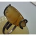 Modernist Ring With Yellow Agate Stone