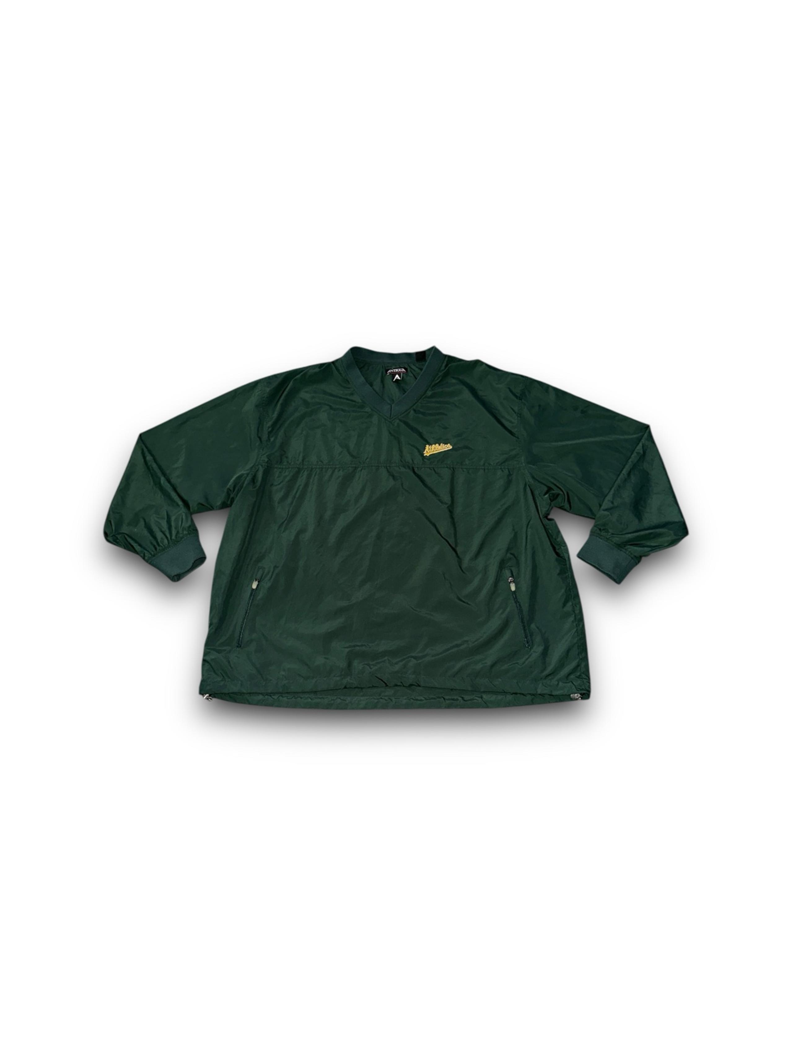 Vintage Oakland Athletics MLB Antigua pullover windbreaker jacket men’s 2XL