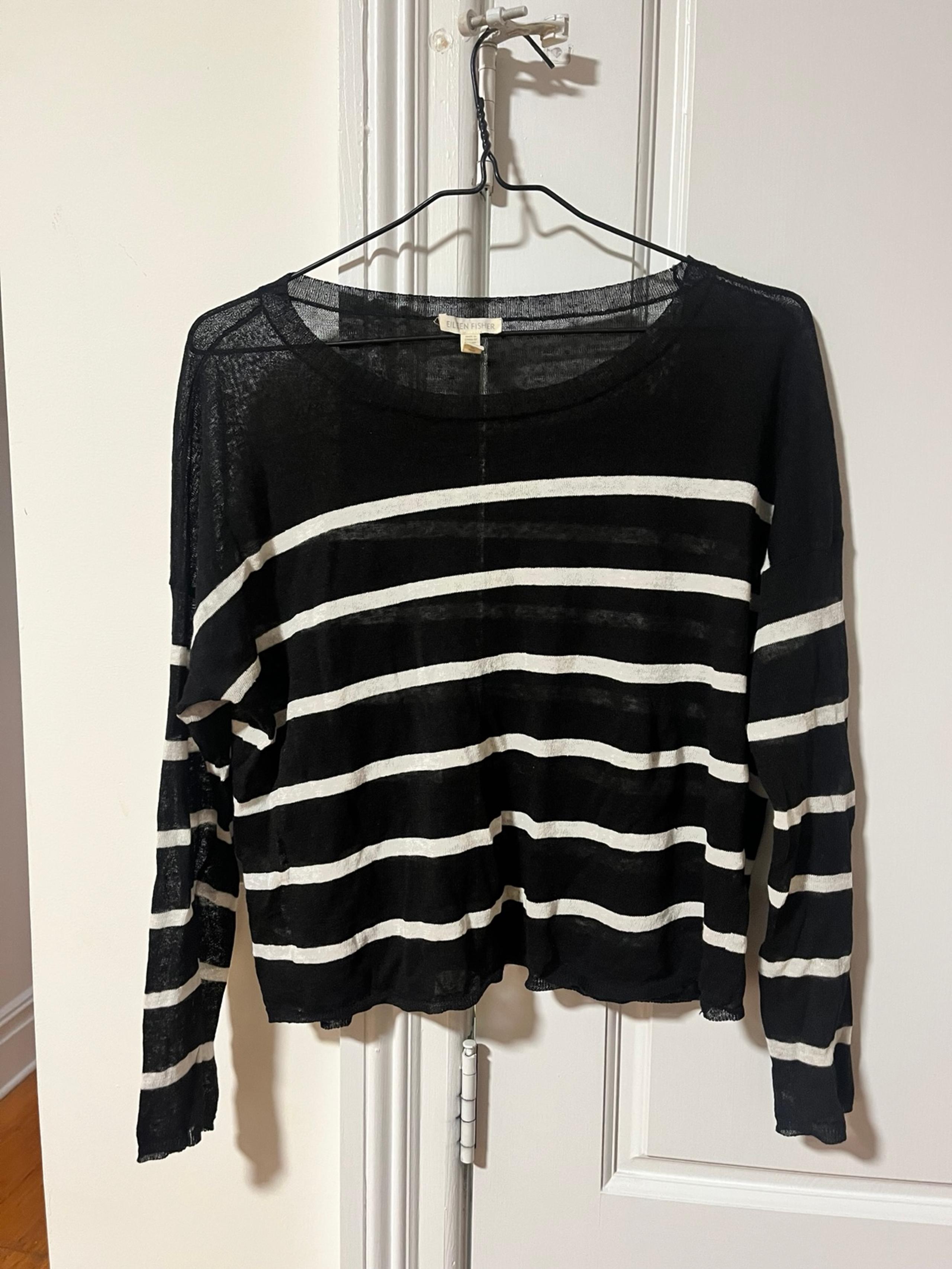 Eileen Fisher sheer linen sweater