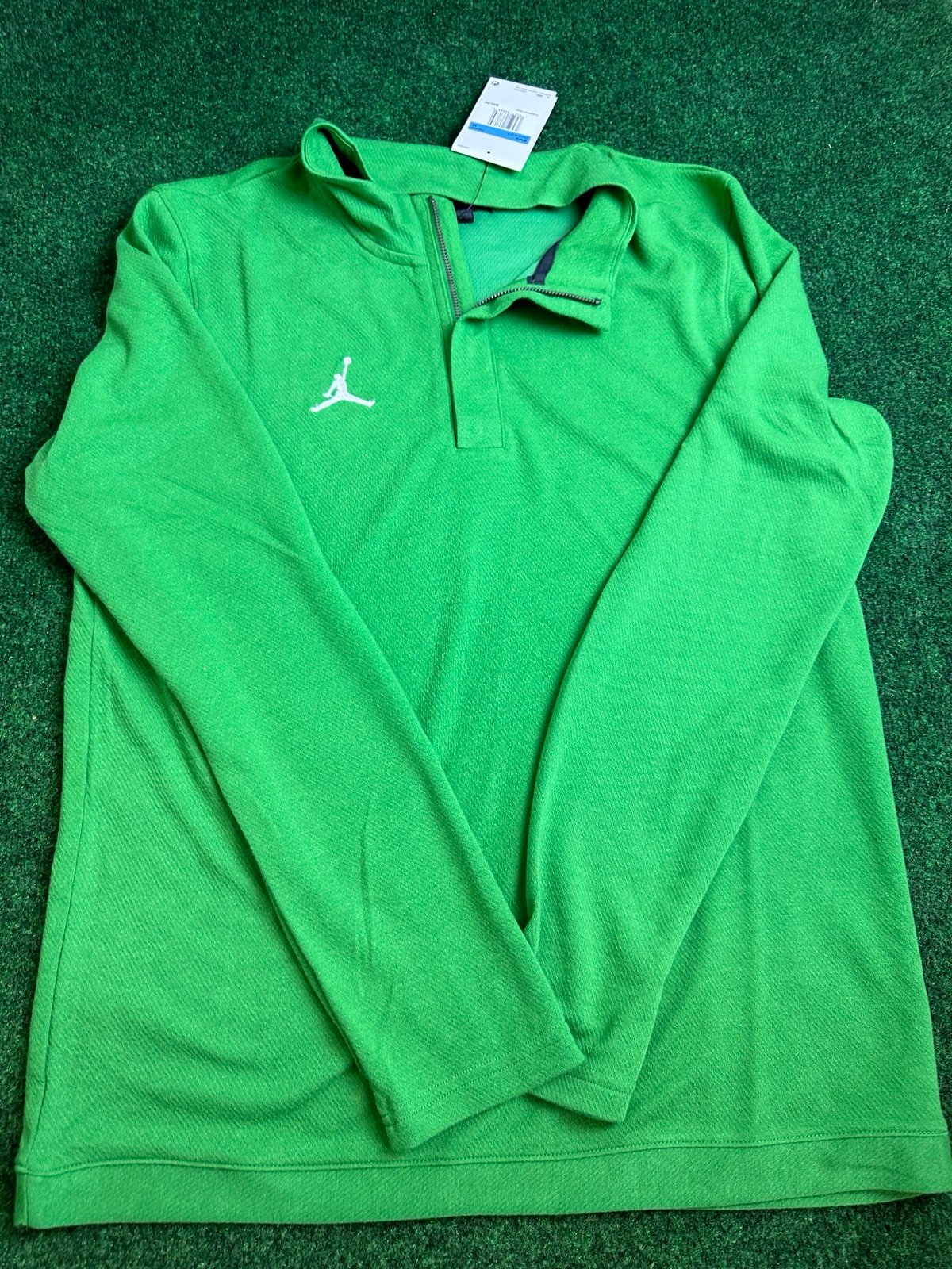 Jordan Shirt Mens M Green Dri-Fit 1/4-Zip Pullover Basketball DQ7913-377