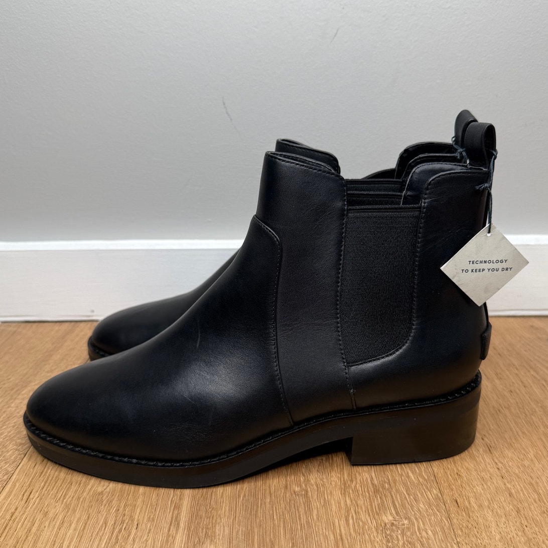 NWT Cole Haan Women's Nora Bootie Black Leather Ankle Chelsea Boot W22260