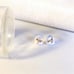 Dragonfly pearl square ear studs