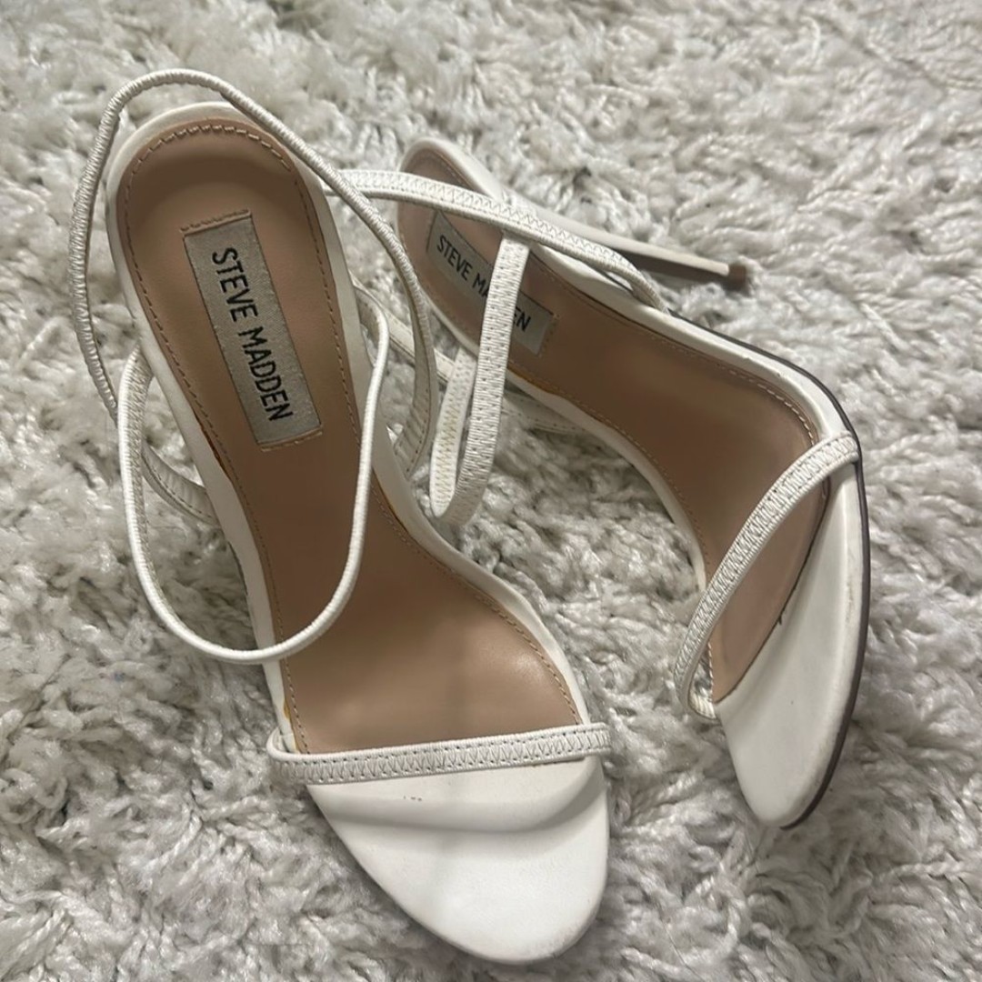 Steve Madden white stiletto heels
