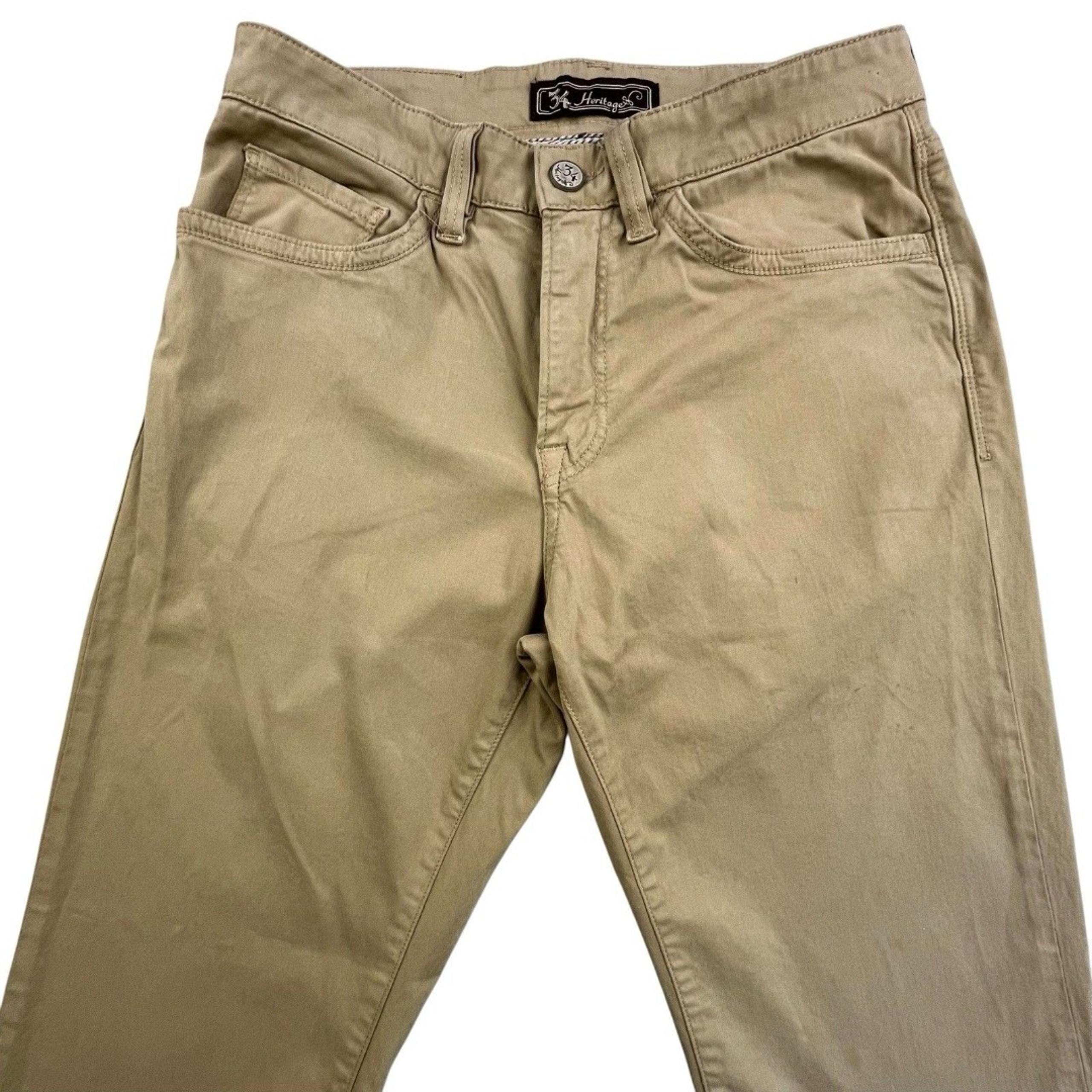 34 Heritage Charisma Pants Size 32x32 Tan Comfort Rise Classic Slacks Chino