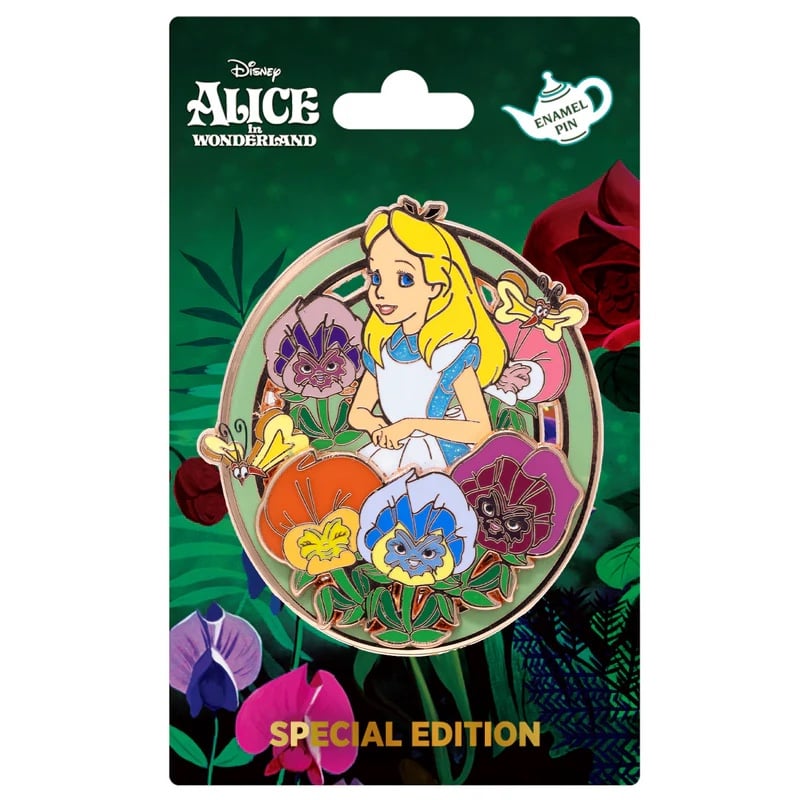 PALM Pink A La Mode Disney Alice Flower Field 2.25 pin on pin SE 300