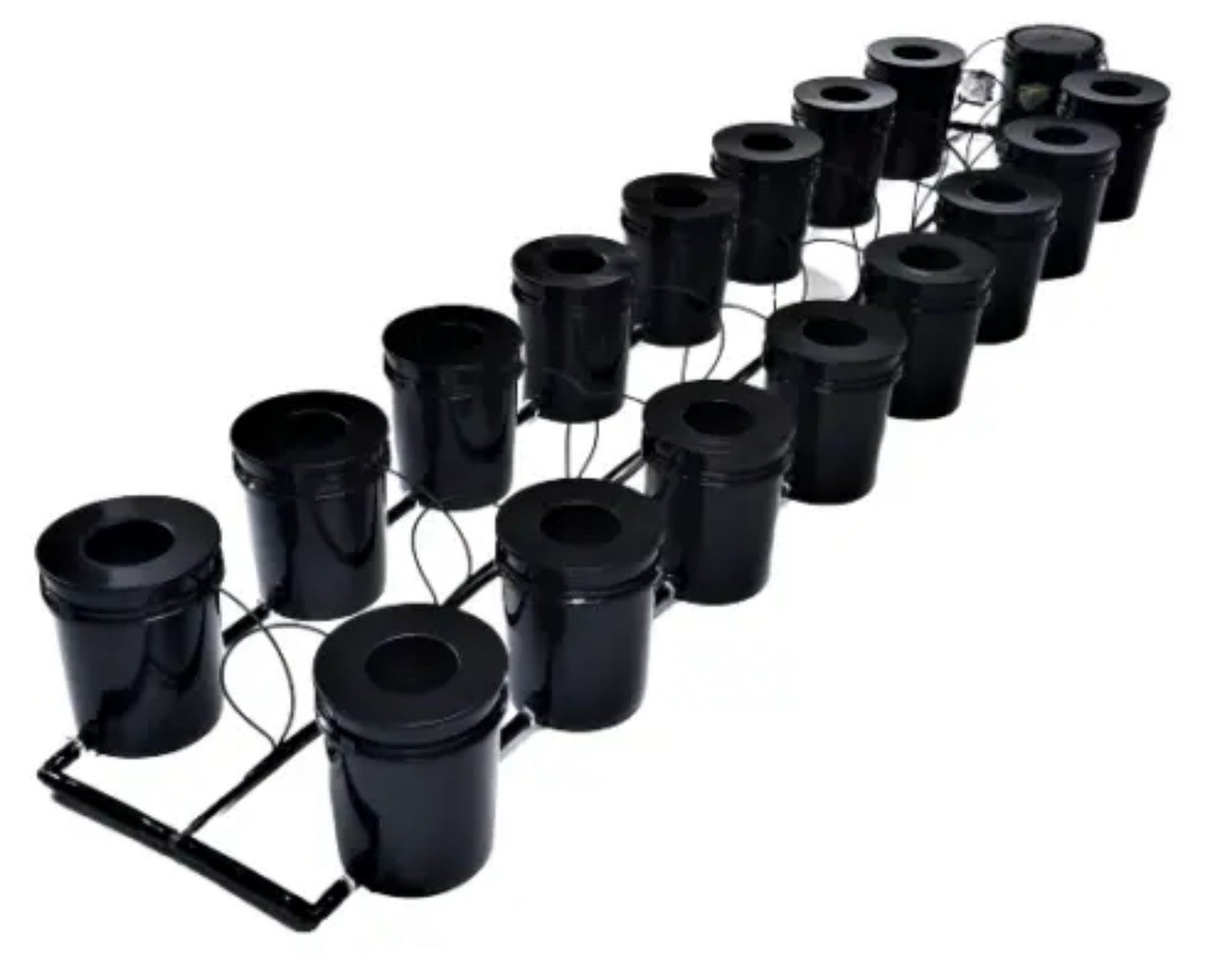 16-plant DELUXE RDWC Hydroponic System With control reservoir (85-Gallons)