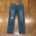 HUDSON BLAKE SLIM STRAIGHT ZIP FLY DISTRESSED JEANS BLUE SIZE 38 x 36