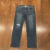 HUDSON BLAKE SLIM STRAIGHT ZIP FLY DISTRESSED JEANS BLUE SIZE 38 x 36