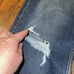 HUDSON BLAKE SLIM STRAIGHT ZIP FLY DISTRESSED JEANS BLUE SIZE 38 x 36