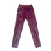 Zara wine zippered ankle faux leather leggings