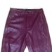 Zara wine zippered ankle faux leather leggings