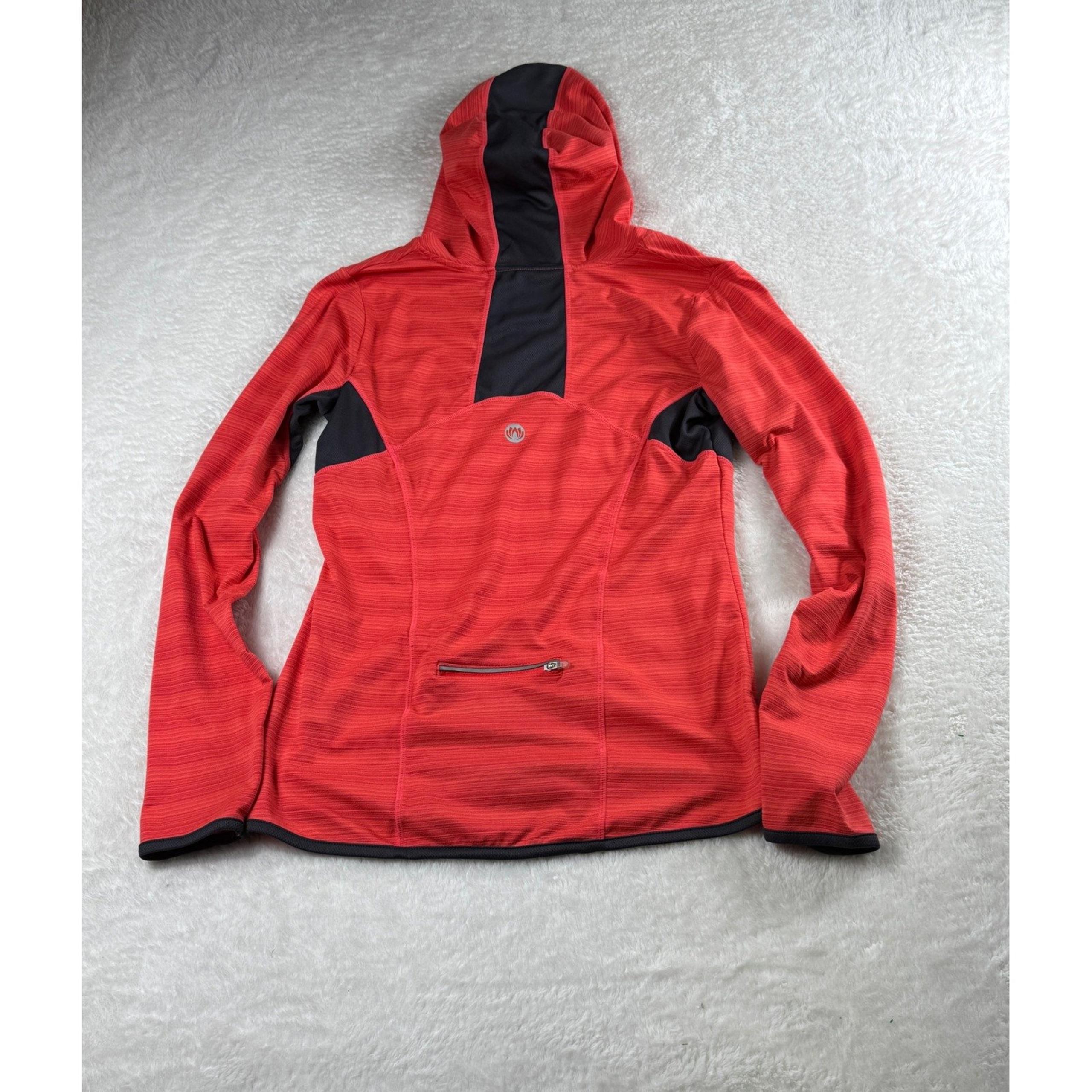 Mondetta Athletic Hoodie Thumb Hole Activewear Running Jacket Zip Pocket Size M