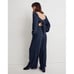 Merrell Lucie Tie-Back Long-Sleeve Jumpsuit in Carmine Floral Women's Blue 6