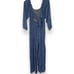 Merrell Lucie Tie-Back Long-Sleeve Jumpsuit in Carmine Floral Women's Blue 6