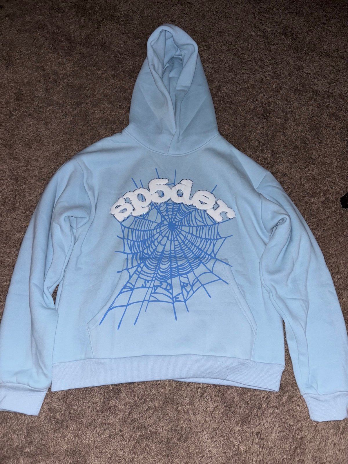 light blue spider hoodie