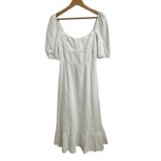 Reformation Belgium Linen midi white Dress size 4