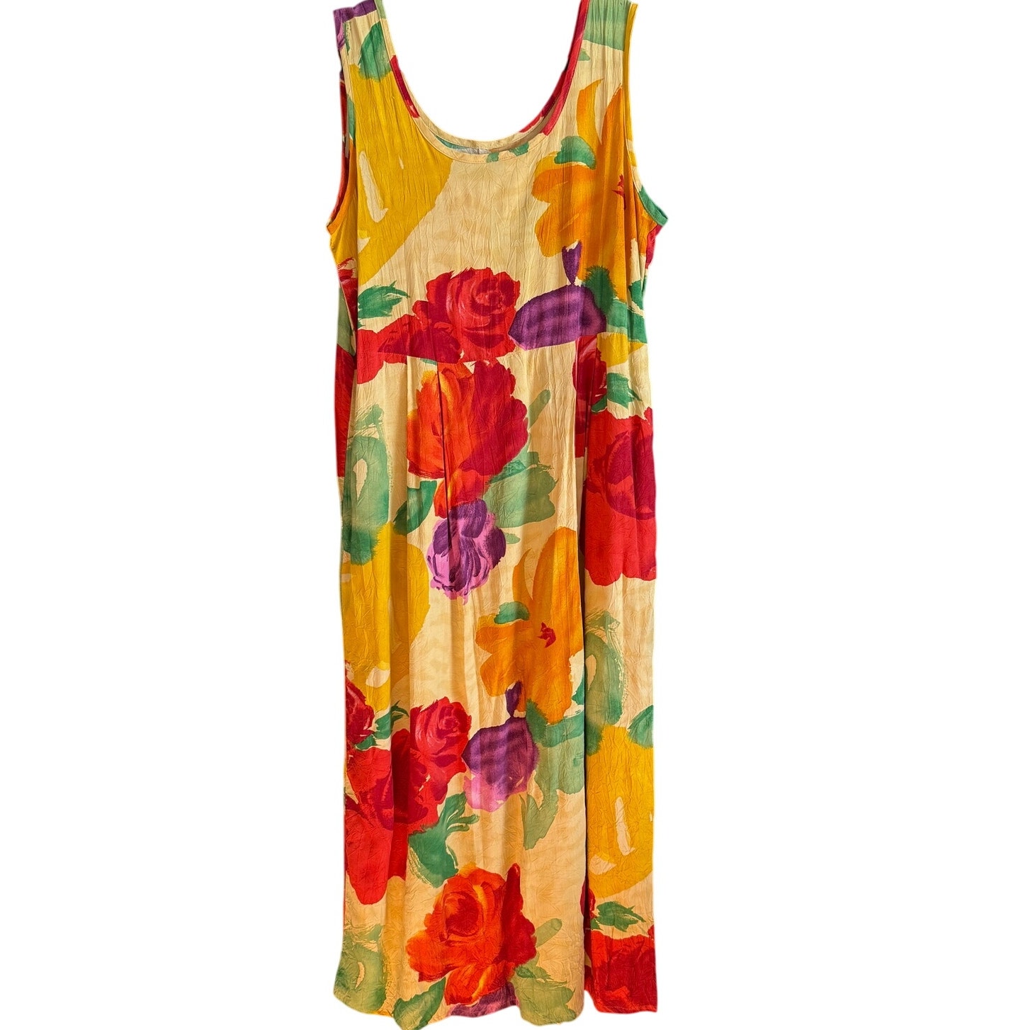 JAMS WORLD | Vintage Janice Floral Hawaiian Print Maxi Dress | Size Medium