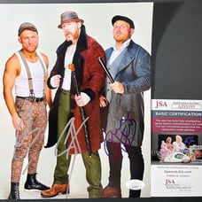 WWE Sheamus, Butch & Ridge Holland Signed Brawling Brutes 8x10 Photo A JSA COA