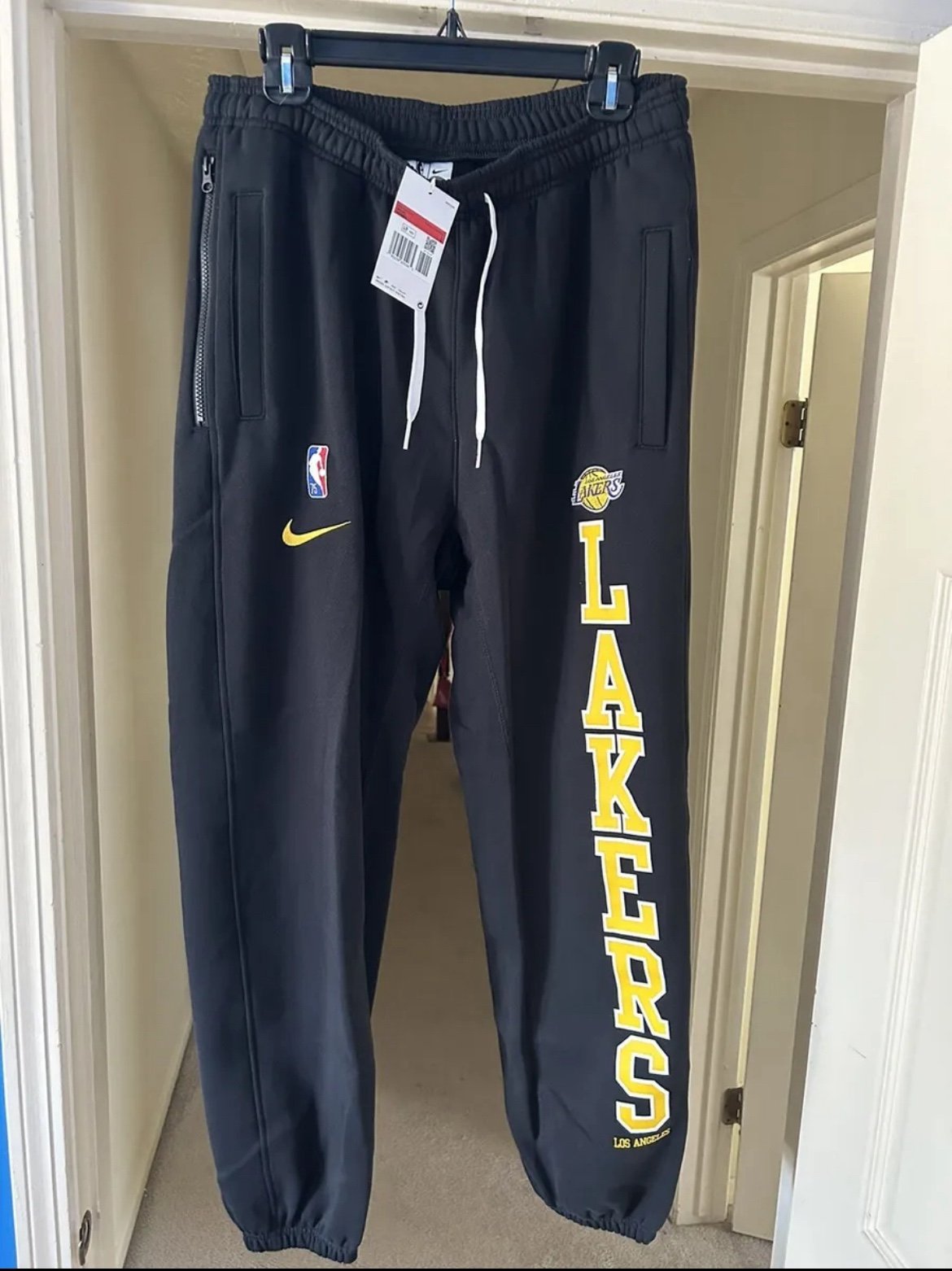 Nike Los Angeles lakers sweatpants LA nba black yellow